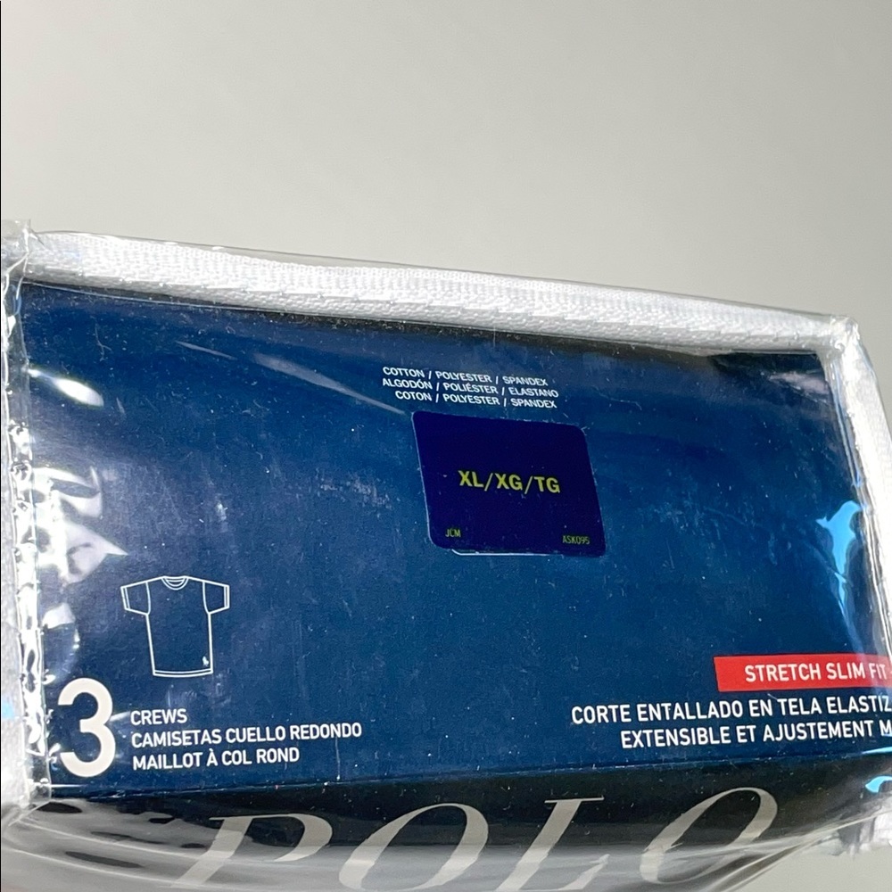 Polo Ralph Lauren Mens T-Shirt Crews Stretch Cotton Slim Fit 3 PK RWCNP3 XL New - Picture 7 of 14